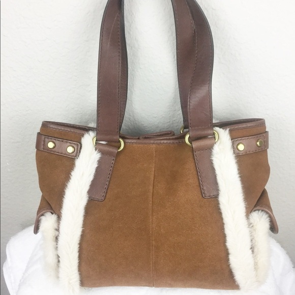 FOSSIL Brown Suede Handbag - Picture 2 of 8